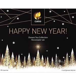 Подарочный набор чая Curtis "Dessert Tea Collection", 6 вкусов, 30 пакетиков, 58,5г, картон. коробка