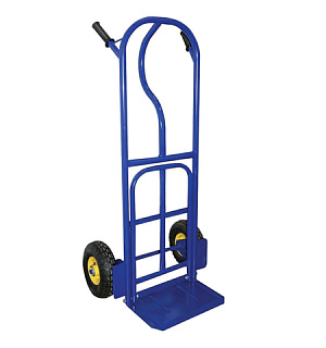 Тележка грузовая двухколесная, с дополнительной откидной полкой, КГ 250 П (грузоподъемность - 250 кг, пневмоколёса D=250 мм), КГ250П