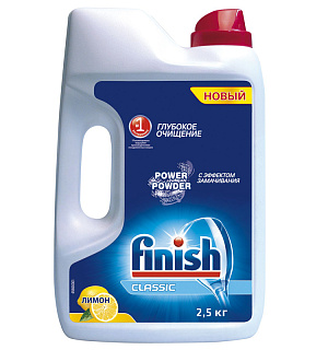 Порошок для посудомоечной машины Finish Power "Classic. Лимон", 2,5кг