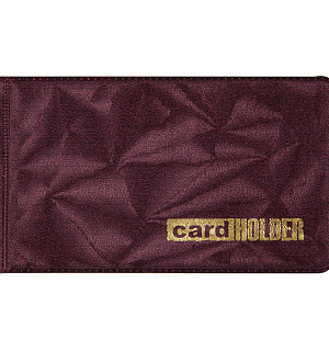 Визитница карманная OfficeSpace на 20 визиток, 65*110мм, ПВХ, бордо