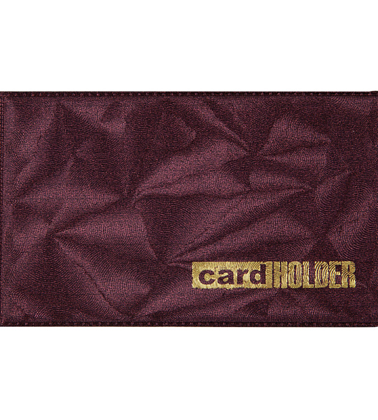 Визитница карманная OfficeSpace на 20 визиток, 65*110мм, ПВХ, бордо