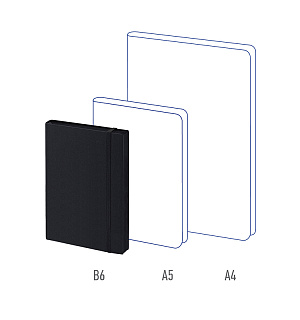 Ежедневник недатир. В6, 136л., кожзам, Berlingo "Western", с резинкой, черный