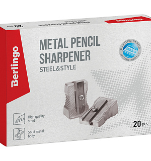 Точилка металлическая Berlingo "Steel&Style" 1 отверстие
