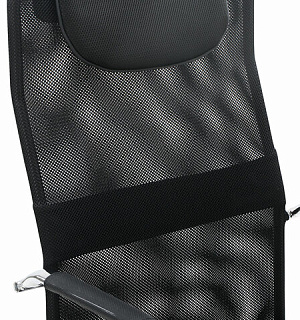 Кресло офисное BRABIX "Fit EX-514", с подголовником, хром, черное, 531949