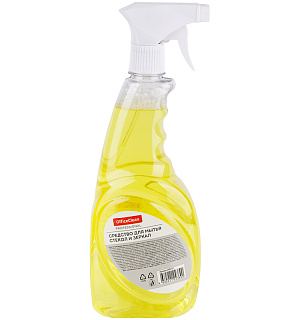 Средство для мытья стекол и зеркал OfficeClean "Лимон", с изопропиловым спиртом, 750мл, с курком