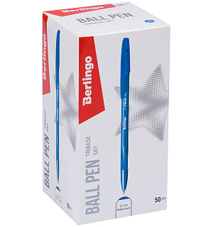 Ручка шариковая Berlingo "Tribase Sky" светло-синяя, 0,7мм