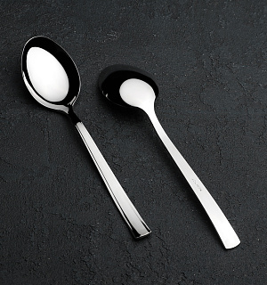 Ложка десертная «Торжество», толщина 2 мм (М18), цвет серебряный