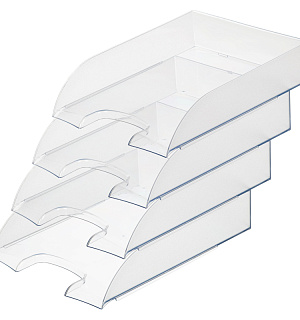 Лоток для бумаг ATTACHE, прозрачный 4шт/упаковке