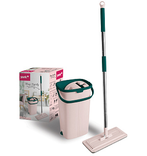 Набор для уборки York "Handy" ведро 10л с отжимом, швабра с насадкой из микрофибры