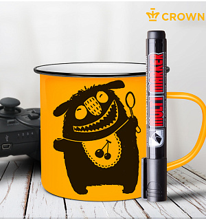 Маркер перманентный Crown "Multi Marker Chisel" черный, скошенный, 5мм