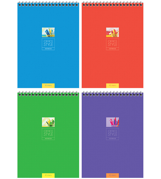 Блокнот А5 40л. на гребне ArtSpace "Моноколор. Office style"