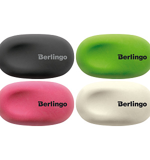 Ластик Berlingo "Ergonomic", овальный, термопластичная резина, 50*30*8мм
