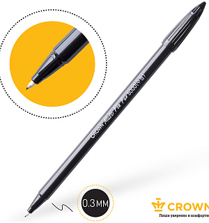 Ручка капиллярная Crown "MultiPla" черная, 0,3мм