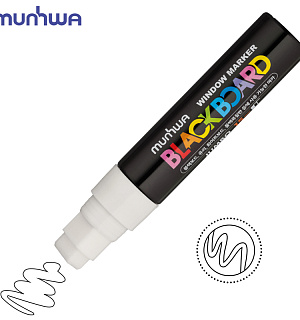 Маркер меловой MunHwa "Black Board Jumbo" белый, 15мм, водная основа