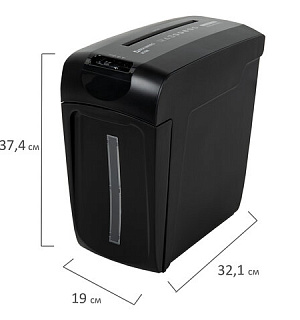 Уничтожитель (шредер) BRAUBERG 810X, 4 уровень секретности, фрагменты 4х37 мм, 8 листов, 10 л, 532148