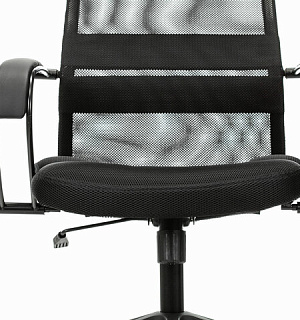 Кресло офисное BRABIX PREMIUM "Stalker EX-608 PL", ткань-сетка/кожзам, черное, 532090