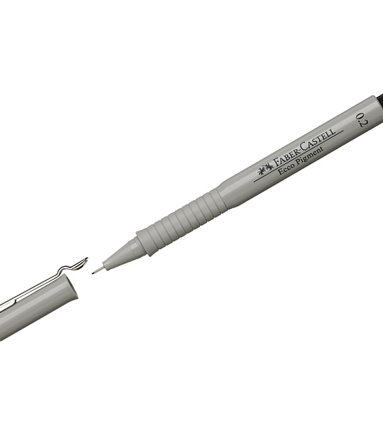 Ручка капиллярная Faber-Castell "Ecco Pigment" черная, 0,2мм