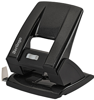 Дырокол Berlingo "Power TX" 40л., металлический, с фиксатором и линейкой, черный