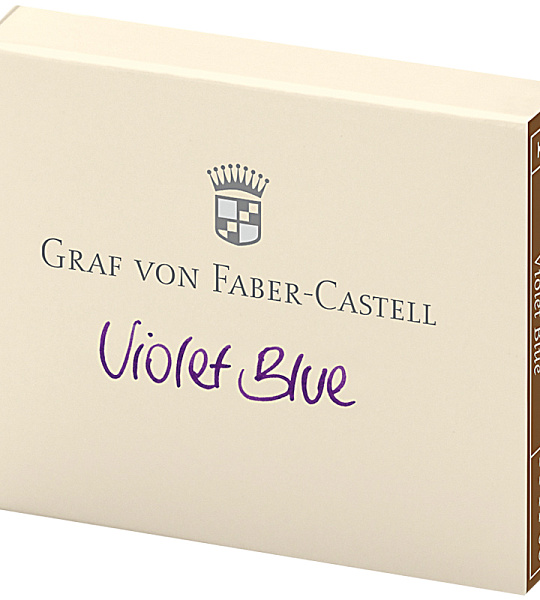 Картриджи чернильные Graf von Faber-Castell фиолетово-синий, 6шт., картонная коробка