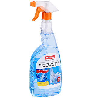 Средство для мытья стекол и зеркал OfficeClean Professional, с нашатырным спиртом, 750мл, с курком