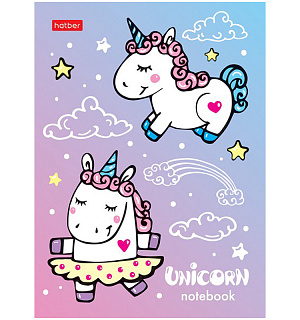 Блокнот А6 24л. на скрепке Hatber "Милые создания"