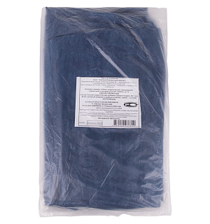 Костюм хирургический нестерильный синий ГЕКСА (рубашка и брюки), размер 56-58, спанбонд 42 г/м2