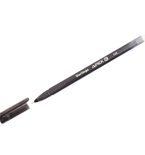 Ручка гелевая стираемая Berlingo "Apex E" черная, 0,5мм, трехгранная