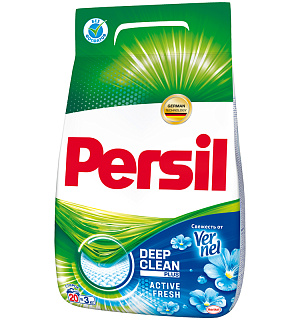 Порошок для машинной стирки Persil "Свежесть от Vernel", для белого белья, 3кг