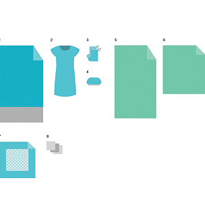 Комплект белья одноразовый акушерский КБР-02 ГЕКСА стерильный, 8 предметов