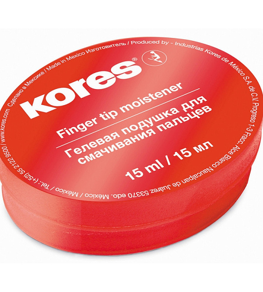 Подушка для смачивания пальцев гелевая KORES 15мл 32616