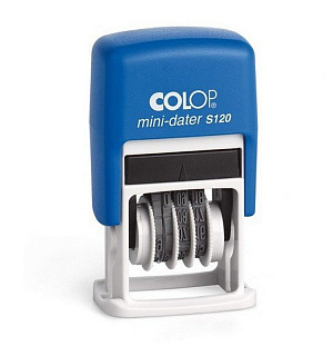 Датер автоматический мини S120Bank шрифт 3,8мм месяц цифр.(аналог4810B) Col