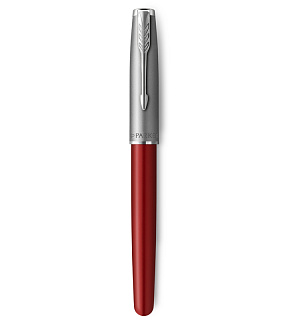 Ручка-роллер Parker "Sonnet Sand Blasted Metal&Red Lacquer" черная, 0,8мм, подарочная упаковка