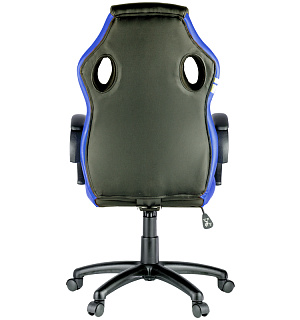 Кресло игровое Helmi HL-S07 "Boost", экокожа/ткань черная/синяя