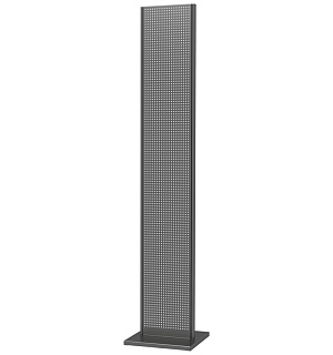 Стойка напольная для рекламных материалов OfficeSpace "Стелла", 162*33*33см, без лотков, хром