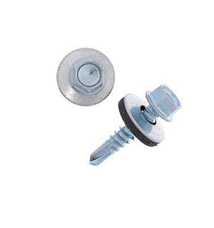 Саморезы кровельные с шайб., с рез.прокл., 5.5х25, 250 шт.