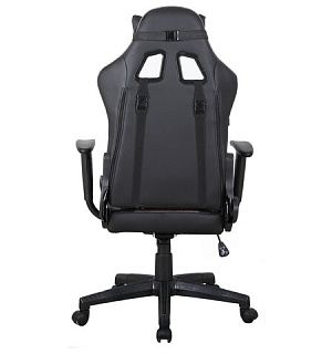 Кресло компьютерное BRABIX "GT Racer GM-100", две подушки, ткань, экокожа, черное/коричневое, 531819