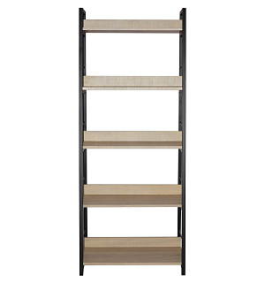 Стеллаж на металлокаркасе BRABIX "LOFT SH-003", 600х350х1500 мм, 5 полок, цвет дуб натуральный, 641236