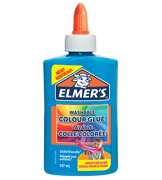 Клей для слаймов Elmers "Colour Glue", 147мл, синий, непрозрачный