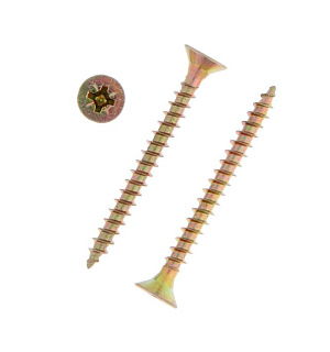 Саморезы универсальные ТУНДРА krep 4.5x45 мм, желтый цинк, 200 шт.