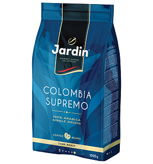 Кофе в зернах JARDIN "Colombia Supremo" ("Колумбия Супремо"), 1000 г, вакуумная упаковка, 0605-8