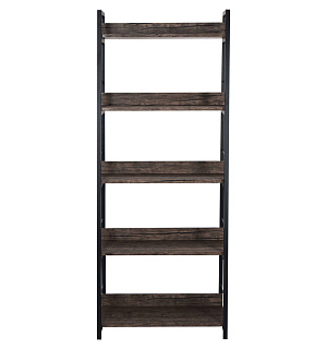 Стеллаж на металлокаркасе BRABIX "LOFT SH-003", 600х350х1500 мм, 5 полок, цвет морёный дуб, 641234