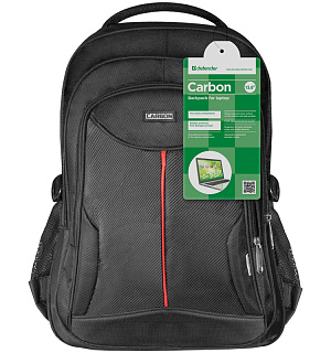 Рюкзак для ноутбука 15,6" Defender Carbon, полиэстер, черный, 480*350*200мм