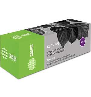 Картридж лазерный CACTUS (CS-TN1075) для BROTHER HL-1110R/DCP-1512R/MFC-1815R, ресурс 1000 стр.