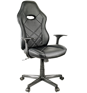 Кресло игровое Helmi HL-S04 "Mixed", экокожа черная