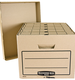 Короб архивный Fellowes FS-00101 "Bankers Box Basic" 325*260*420, гофрокартон, крафт