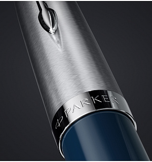 Ручка перьевая Parker "51 Midnight Blue CT" черная, 0,8мм, подарочная упаковка