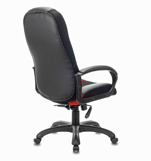 Кресло компьютерное BRABIX PREMIUM "Rapid GM-102", НАГРУЗКА 180 кг, экокожа/ткань, черное/красное, 532107