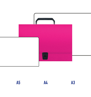 Папка-портфель 1 отделение Berlingo "Color Zone" A4, 330*230*35мм, 1000мкм, розовая