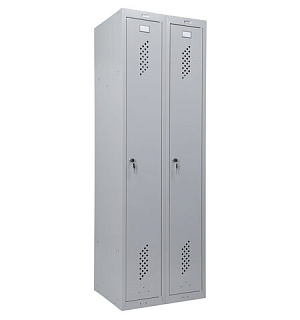 Шкаф металлический для одежды BRABIX "LK 21-60", УСИЛЕННЫЙ, 2 секции, 1830х600х500 мм, 32 кг, 291126, S230BR402502