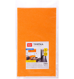 Тряпка для мытья пола OfficeClean, вискоза, 50*60см, оранжевая